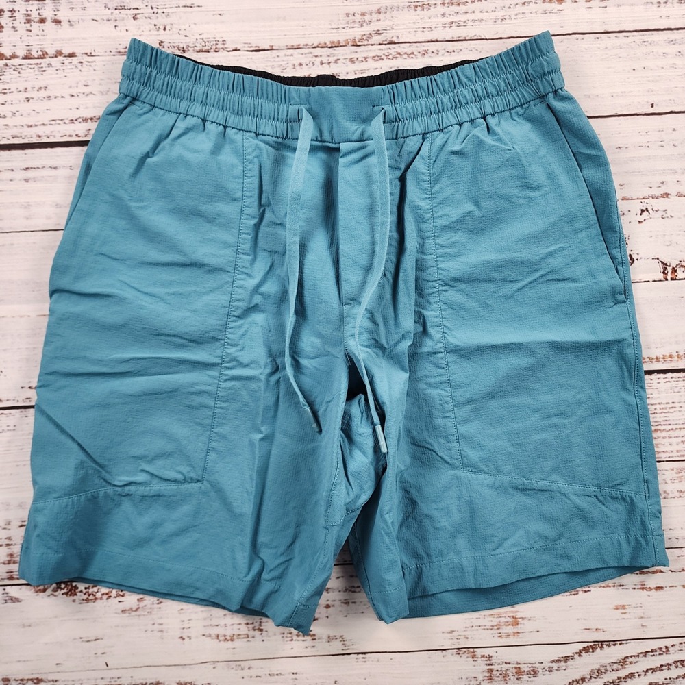 Lululemon Bowline Stretch Ripstop Shorts Men's M Blue Drawstring